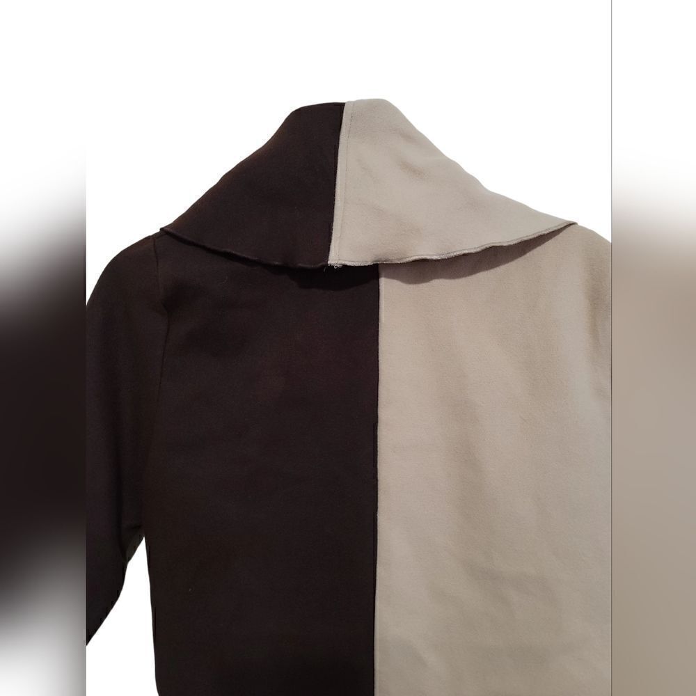 Shein Women's Brown and Tan Two Tone Belted Coat Sz Small - Picture 8 of 10